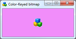 Color-Keyed bitmap showing pixelated edges