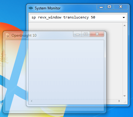 Form with a TRANSLUCENCY of 50
