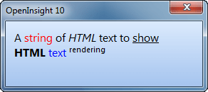 Label control with HTML text rendering