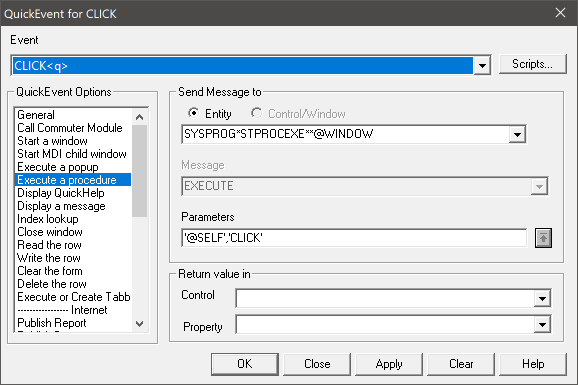 v9 Commuter Module Quick Event (using @WINDOW)