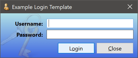 Custom Login Template