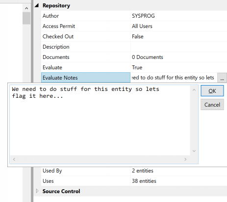 Evaluation Notes editor